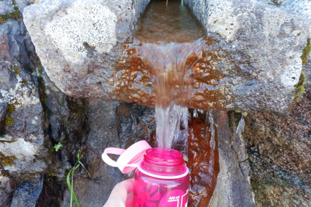 雷鳥沢キャンプ場テント泊-立山玉殿の湧水