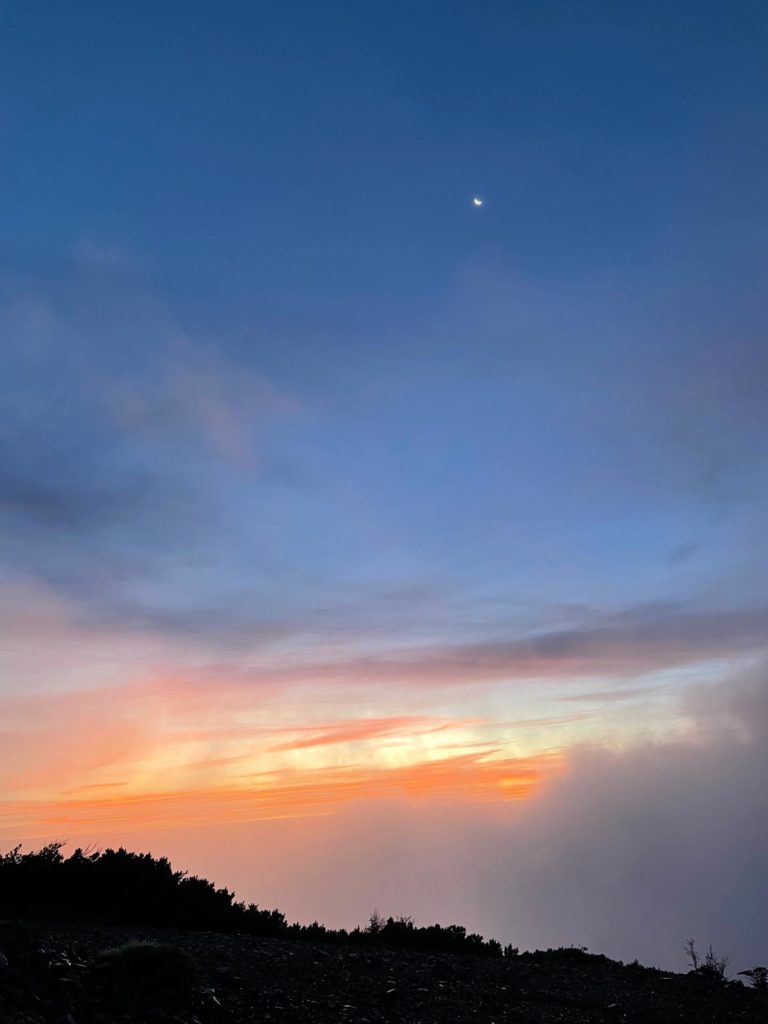 蝶ヶ岳：日の出