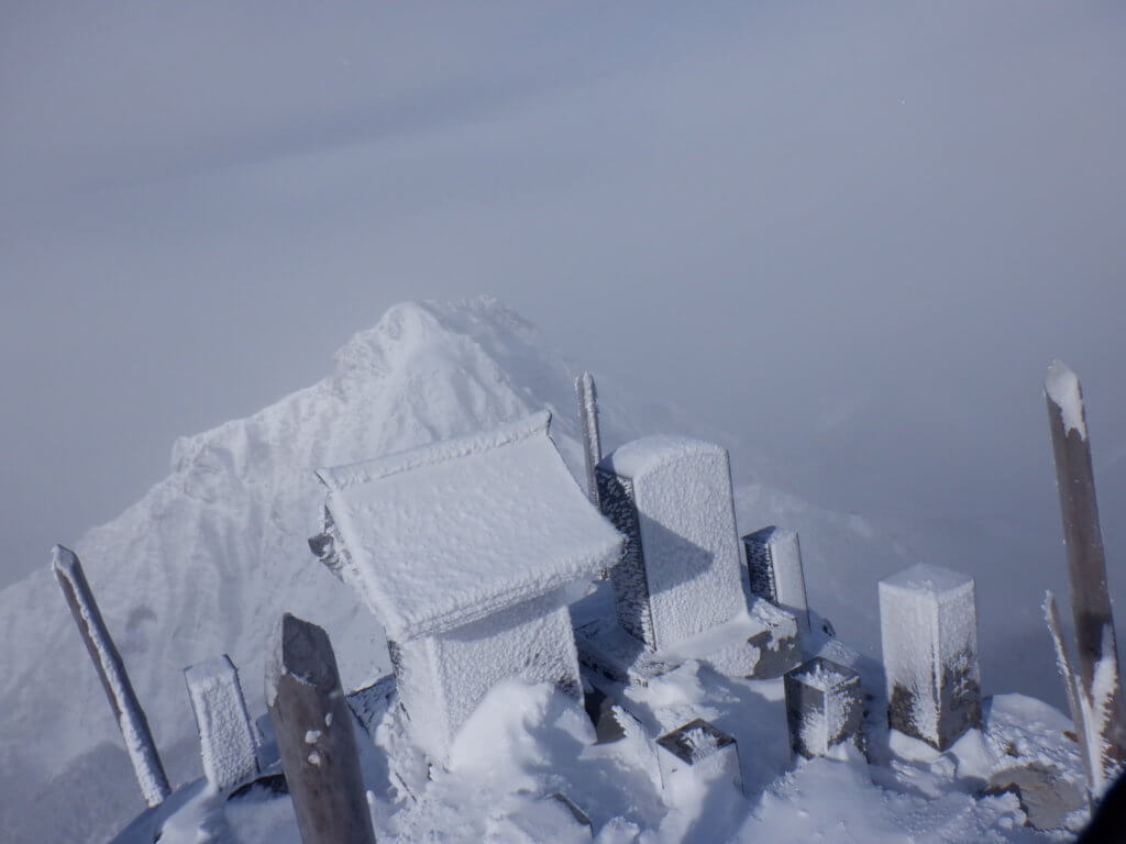 赤岳山頂に来ました！阿弥陀がきれいに見えた！
